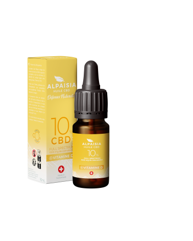 Huile CBD 10% full spectrum & vitamine D | ALPAISIA