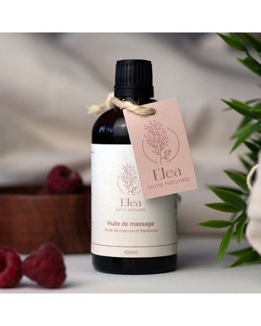 Huile de massage chanvre & framboise | ELEA