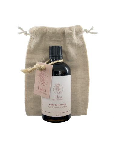 Huile de massage chanvre & framboise | ELEA