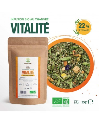 Tisane CBD bio vitalité | POP CBD