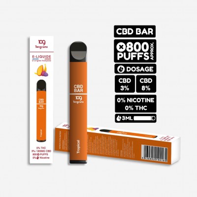 Puff Tengrams 300mg CBD Cassis Mangue