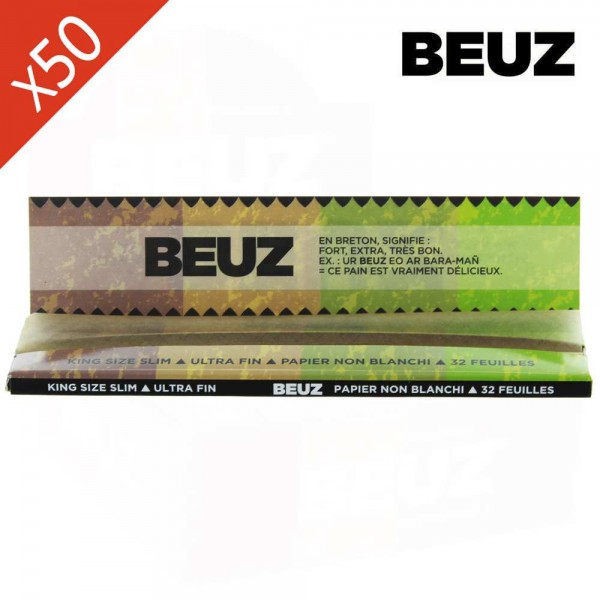 Boite de 50 carnets Beuz Brown Slim King Size