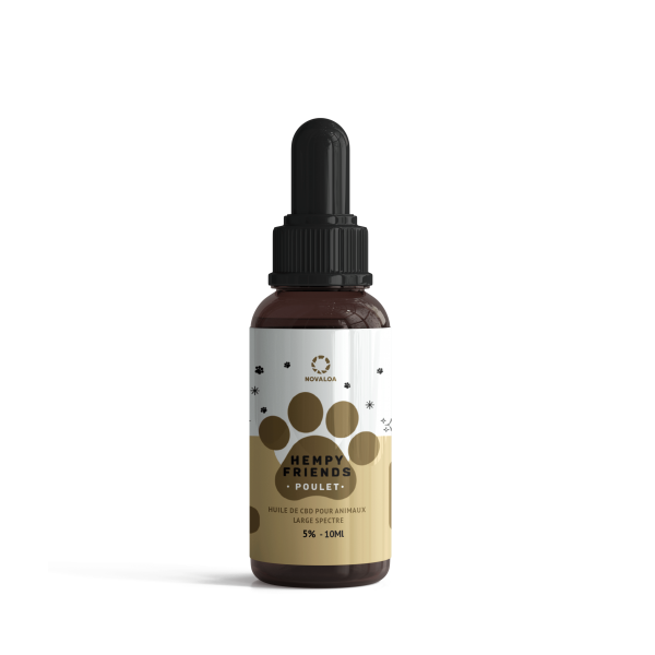 Huile CBD animaux 5% poulet | NOVALOA