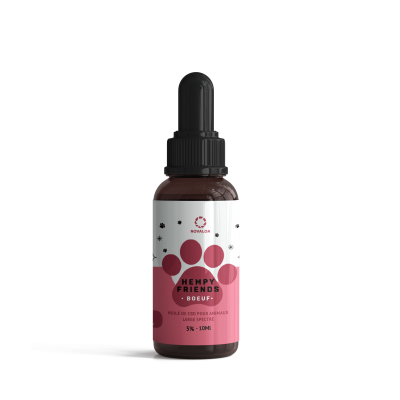 Huile CBD animaux 5% boeuf