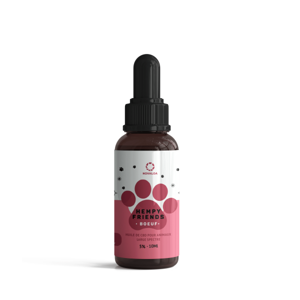 Huile CBD animaux 5% boeuf | NOVALOA