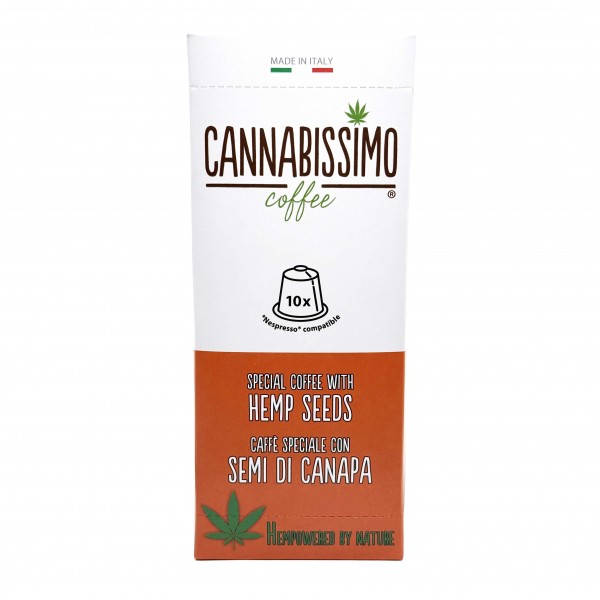 Café aux graines de chanvre Cannabissimo - 10 capsules