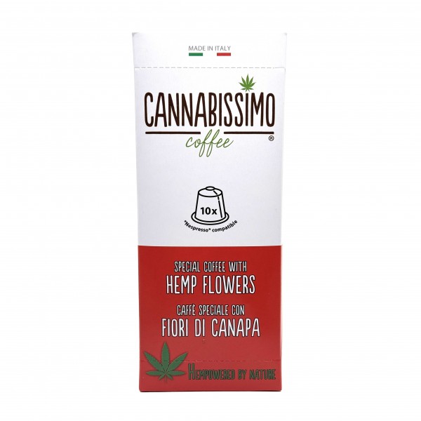 Café aux fleurs de chanvre Cannabissimo - 10 capsules