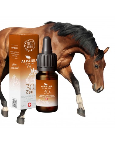 Huile CBD 30% broad spectrum cheval | ALPAISIA