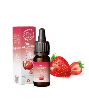 Huile CBD 10% broad spectrum fraise