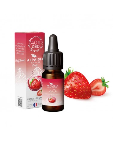 Huile CBD 40% broad spectrum fraise | ALPAISIA